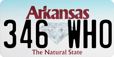 AR license plate 346WHO