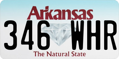 AR license plate 346WHR