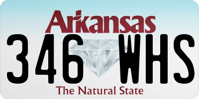 AR license plate 346WHS