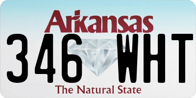 AR license plate 346WHT