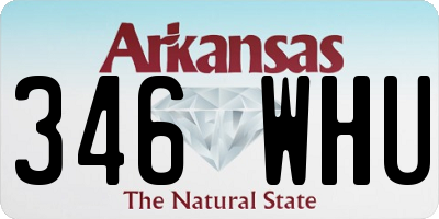 AR license plate 346WHU