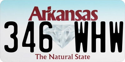 AR license plate 346WHW