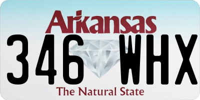 AR license plate 346WHX