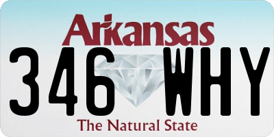 AR license plate 346WHY