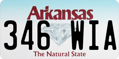 AR license plate 346WIA