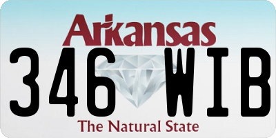 AR license plate 346WIB