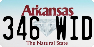 AR license plate 346WID