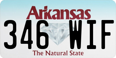 AR license plate 346WIF