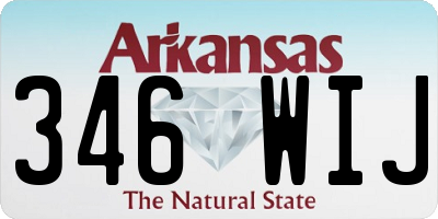 AR license plate 346WIJ