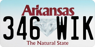 AR license plate 346WIK