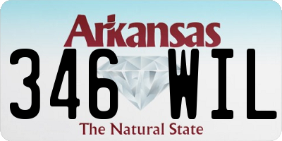 AR license plate 346WIL