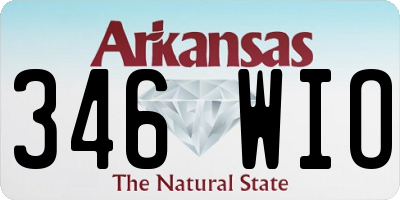 AR license plate 346WIO