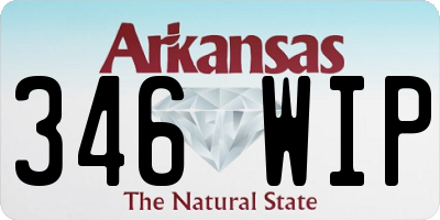 AR license plate 346WIP