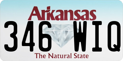 AR license plate 346WIQ