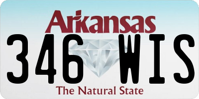 AR license plate 346WIS