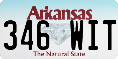 AR license plate 346WIT