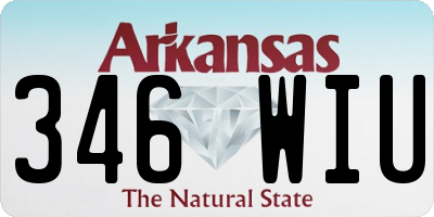 AR license plate 346WIU