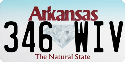 AR license plate 346WIV