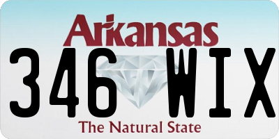 AR license plate 346WIX