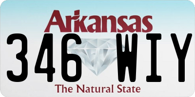 AR license plate 346WIY