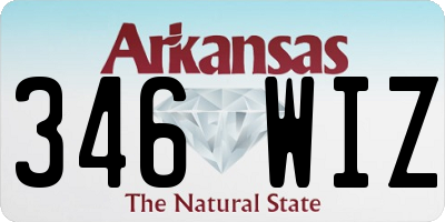 AR license plate 346WIZ