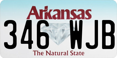AR license plate 346WJB