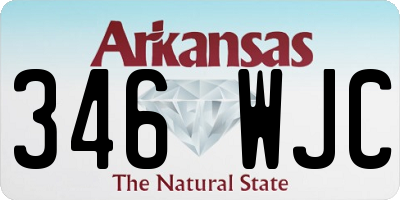 AR license plate 346WJC