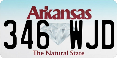 AR license plate 346WJD