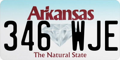 AR license plate 346WJE
