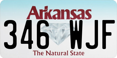 AR license plate 346WJF