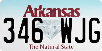 AR license plate 346WJG