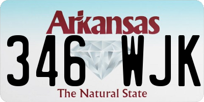 AR license plate 346WJK