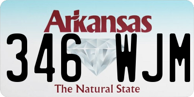 AR license plate 346WJM