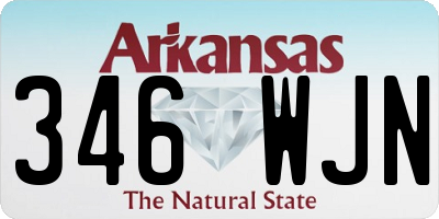 AR license plate 346WJN