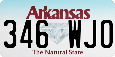 AR license plate 346WJO