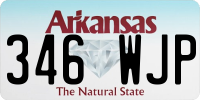 AR license plate 346WJP