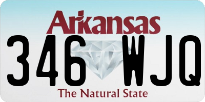 AR license plate 346WJQ