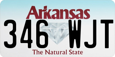 AR license plate 346WJT