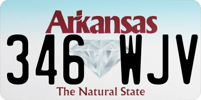 AR license plate 346WJV