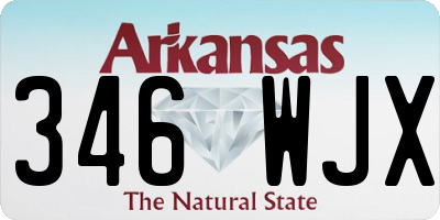 AR license plate 346WJX