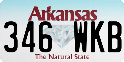 AR license plate 346WKB