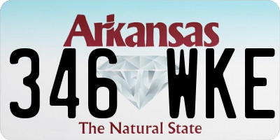 AR license plate 346WKE