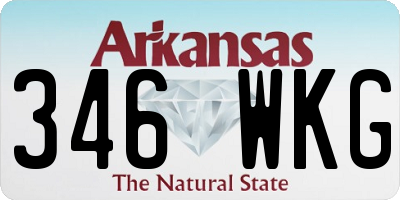 AR license plate 346WKG