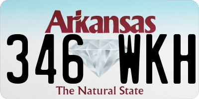 AR license plate 346WKH