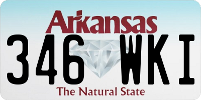 AR license plate 346WKI