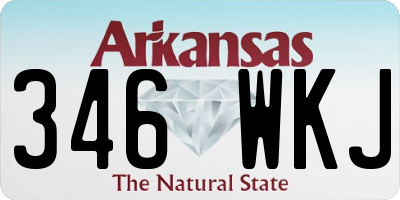 AR license plate 346WKJ