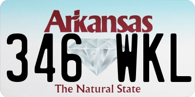AR license plate 346WKL