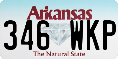 AR license plate 346WKP