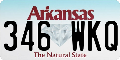 AR license plate 346WKQ