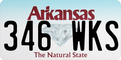 AR license plate 346WKS